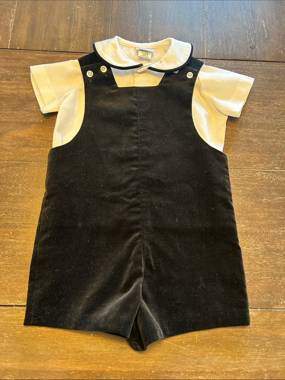 Florence Eiseman Black Cotton/Polyester Jon Jon with Shirt